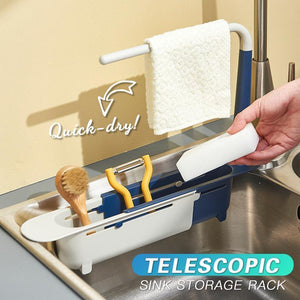 (🌲CHRISTMAS SALE NOW--48% OFF)Updated Telescopic Sink Storage Rack(BUY 2 GET FREE SHIPPING)