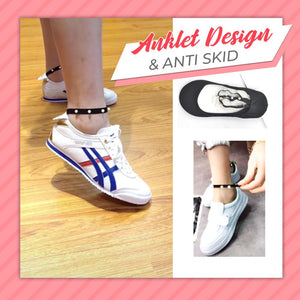 Anti-Slip Pearl Anklet Socks - 5 Pairs